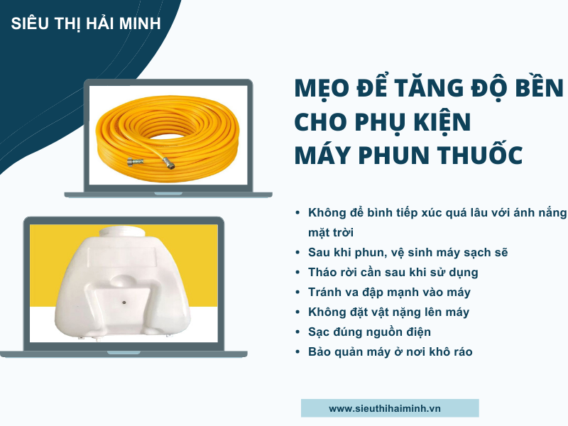 Mẹo để tăng độ bền cho phụ kiện máy phun thuốc  